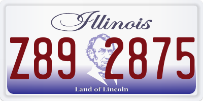 IL license plate Z892875