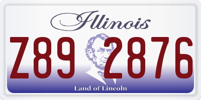 IL license plate Z892876