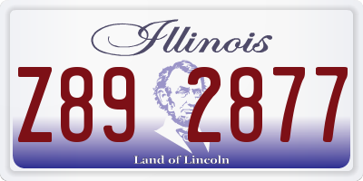IL license plate Z892877
