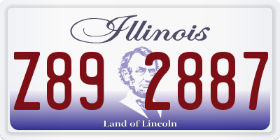IL license plate Z892887