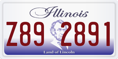 IL license plate Z892891