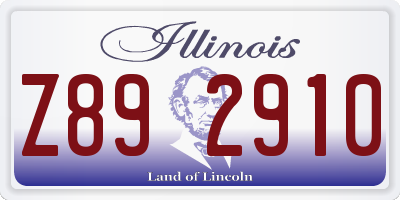 IL license plate Z892910