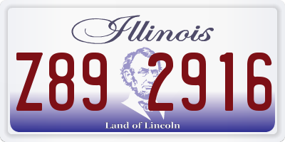 IL license plate Z892916