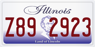 IL license plate Z892923
