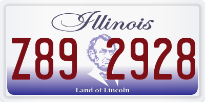 IL license plate Z892928