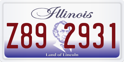 IL license plate Z892931