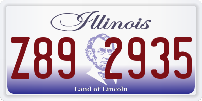IL license plate Z892935