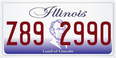 IL license plate Z892990