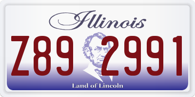 IL license plate Z892991