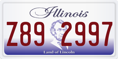 IL license plate Z892997