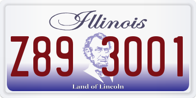 IL license plate Z893001