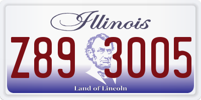 IL license plate Z893005
