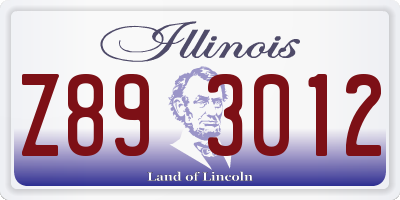 IL license plate Z893012