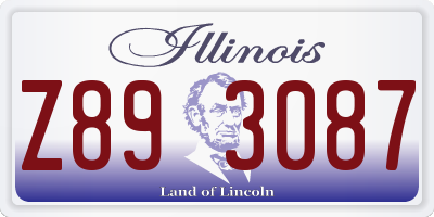 IL license plate Z893087
