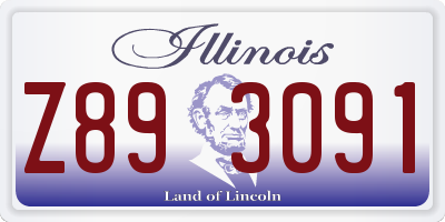 IL license plate Z893091