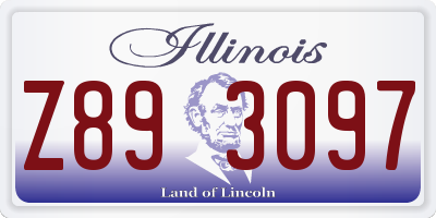 IL license plate Z893097