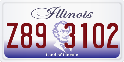 IL license plate Z893102