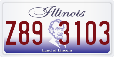 IL license plate Z893103