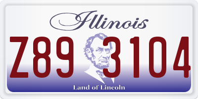 IL license plate Z893104