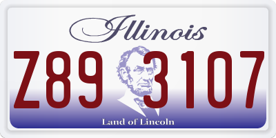 IL license plate Z893107
