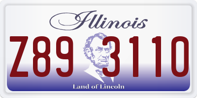 IL license plate Z893110
