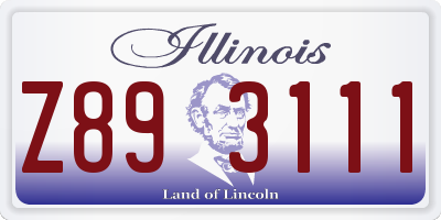 IL license plate Z893111