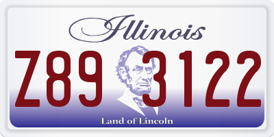 IL license plate Z893122