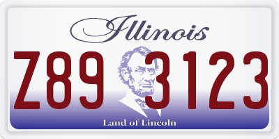 IL license plate Z893123