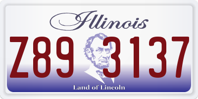 IL license plate Z893137