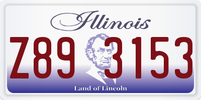 IL license plate Z893153