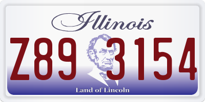 IL license plate Z893154