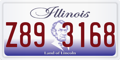 IL license plate Z893168