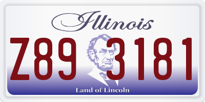 IL license plate Z893181