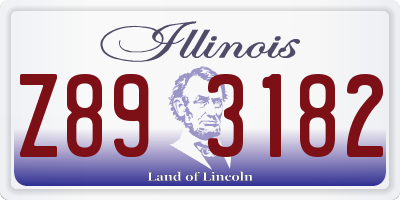IL license plate Z893182
