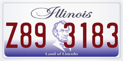 IL license plate Z893183