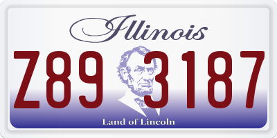 IL license plate Z893187