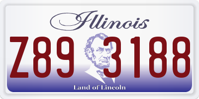 IL license plate Z893188