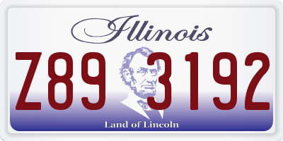 IL license plate Z893192