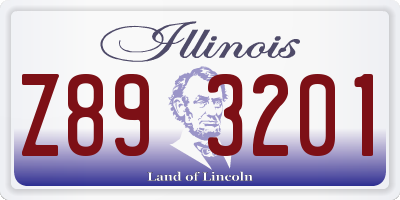 IL license plate Z893201