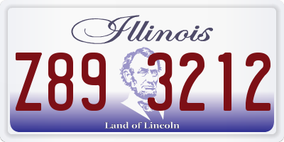 IL license plate Z893212