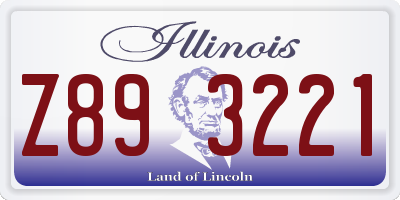 IL license plate Z893221