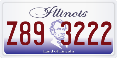 IL license plate Z893222