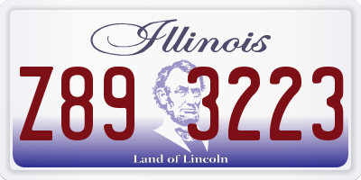 IL license plate Z893223
