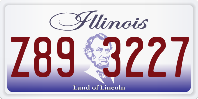 IL license plate Z893227