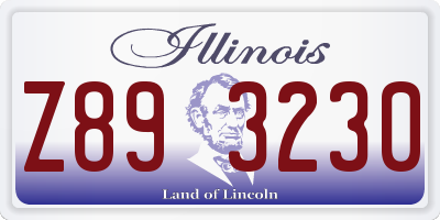 IL license plate Z893230