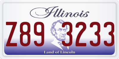 IL license plate Z893233