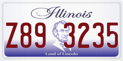 IL license plate Z893235