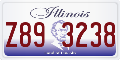 IL license plate Z893238