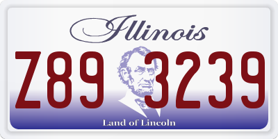 IL license plate Z893239