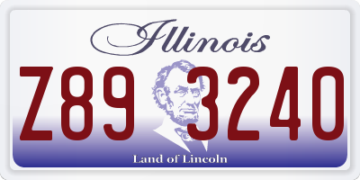 IL license plate Z893240